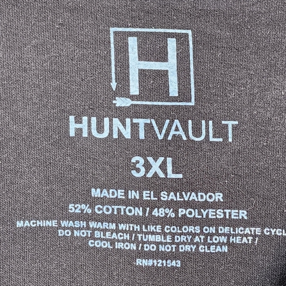 Hunt Vault Men's Black Short Sleeve T-Shirt - 3XL - Picture 3 of 5